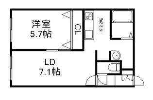 パトラス白石【403号室】の間取り