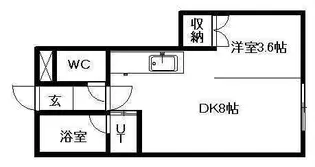 アーバンテラス東札幌Ⅱ【202号室】の間取り