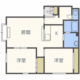 パルミー白石【2階】の間取り