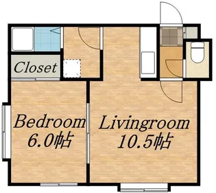 シャーブル3・8【101号室】の間取り