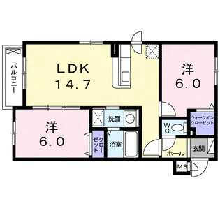 ビックイースト ネオ【1階】の間取り