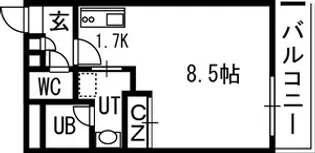 セトルクラシカル【00805号室】の間取り