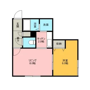 すいえん【00402号室】の間取り