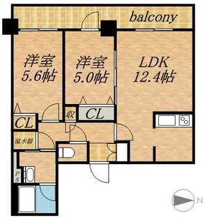 アルファタワー札幌南4条【01402号室】の間取り