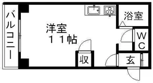 恵比寿第3ハイツ【00103号室】の間取り