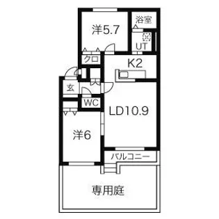 ヴェルシーナ南平岸【1階】の間取り