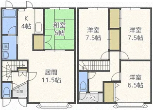 グランテラス【B号室】の間取り