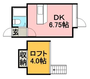 プチシャトー4.3【106号室】の間取り
