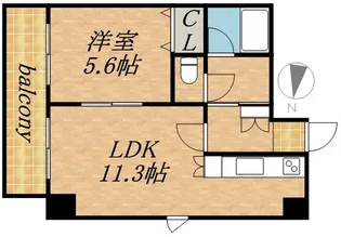 CRANECOURT【802号室】の間取り