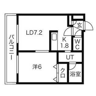ブランノワール厚別中央【4階】の間取り