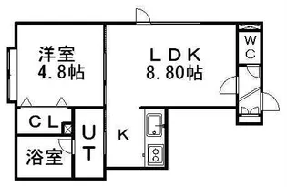 コーポガリレオ【0106号室】の間取り