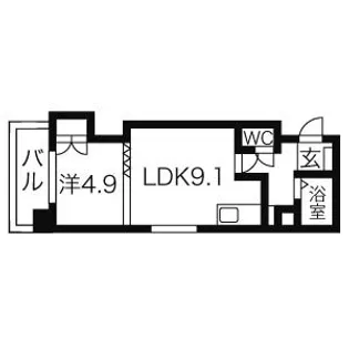 コメンスNO.1【3階】の間取り