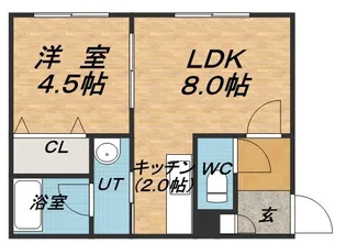 CALIENNTA美園【3階】の間取り