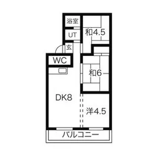カワベビル【308号室】の間取り