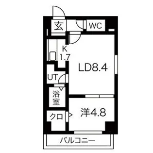 HILLS SAPPORO【9階】の間取り