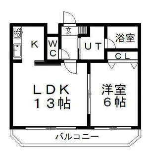 ビッコロ上町【1階】の間取り