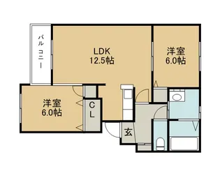 アクアレジデンス2【403号室】の間取り