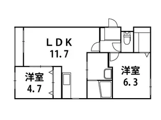 グランスター16【2階】の間取り