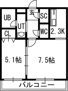 SーFORT豊平三条【00603号室】の間取り