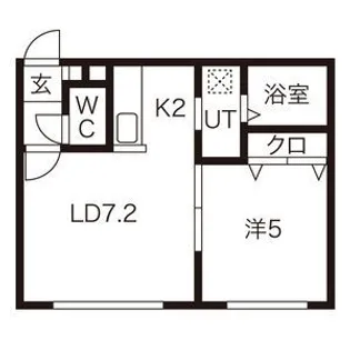キャステル東札幌【203号室】の間取り