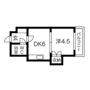藤井ビル菊水Ⅰ【0403号室】の間取り