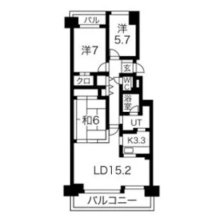 リーベンデール月寒中央【3階】の間取り