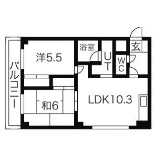 シャルムあをき平岸【4階】の間取り