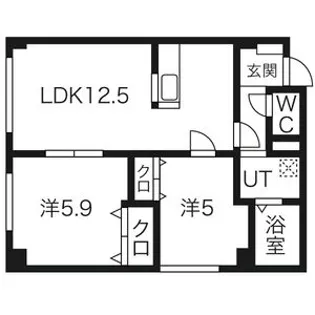 ウィスタリア西岡【2階】の間取り