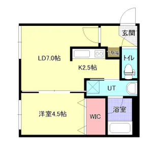 ANGELINA中島公園【101号室】の間取り