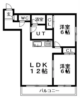 サンシャイン中島公園【4階】の間取り