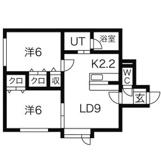 2条マンション【101号室】の間取り