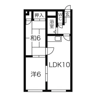 レジデンス岡田【105号室】の間取り