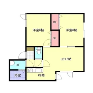 スカイハイツ元町【203号室】の間取り