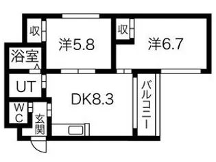 クリーンシャトー厚別【3階】の間取り