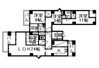 エルミタージュユリ【901号室】の間取り