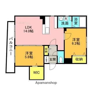 キュート平和通【3階】の間取り