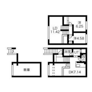 北海道札幌市南区澄川四条7丁目【タウンハウス】の間取り
