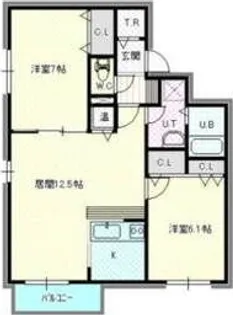 リシェール美園【3階】の間取り