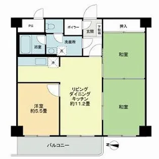 ライオンズマンション真駒内公園【0602号室】の間取り