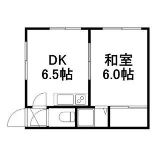ポッシュビル南郷【303号室】の間取り