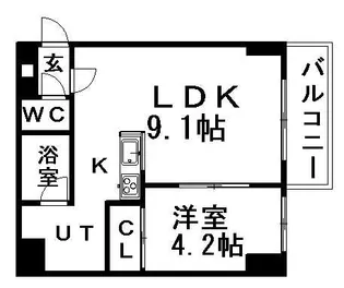 アンビエンテ131【0703号室】の間取り