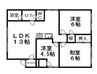 ハーベスト元町A棟【201号室】の間取り