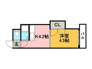 グランドール菊水【2階】の間取り