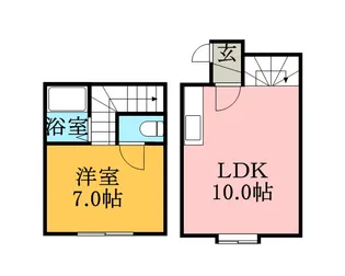 グリューンベーク【107号室】の間取り