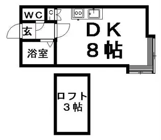 シングルコート新札幌【0203号室】の間取り