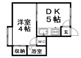 メイプルハウス白石【6号室】の間取り