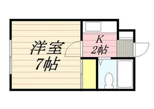 プレザント中村【0208号室】の間取り