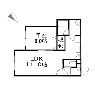 アドバンス菊水【1階】の間取り