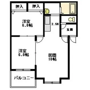 クレッセント平岸【3階】の間取り