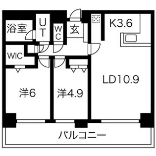 中島公園パークマンション【3階】の間取り